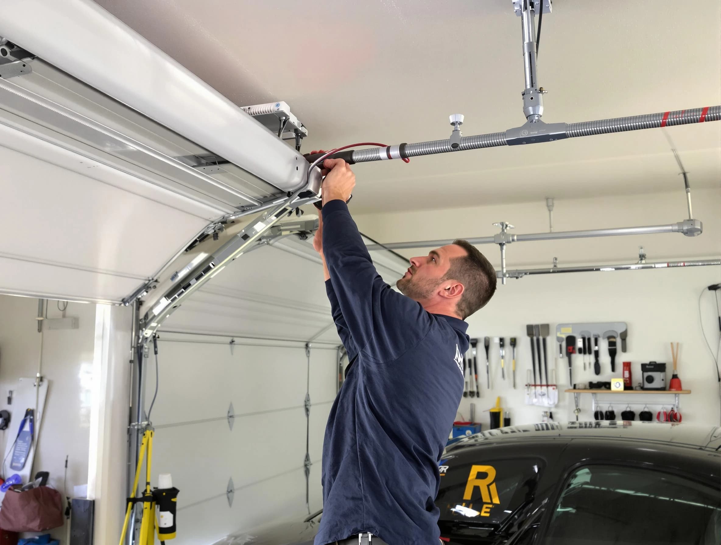Lodi Garage Door Repair technician performing garage door cable repair in Lodi