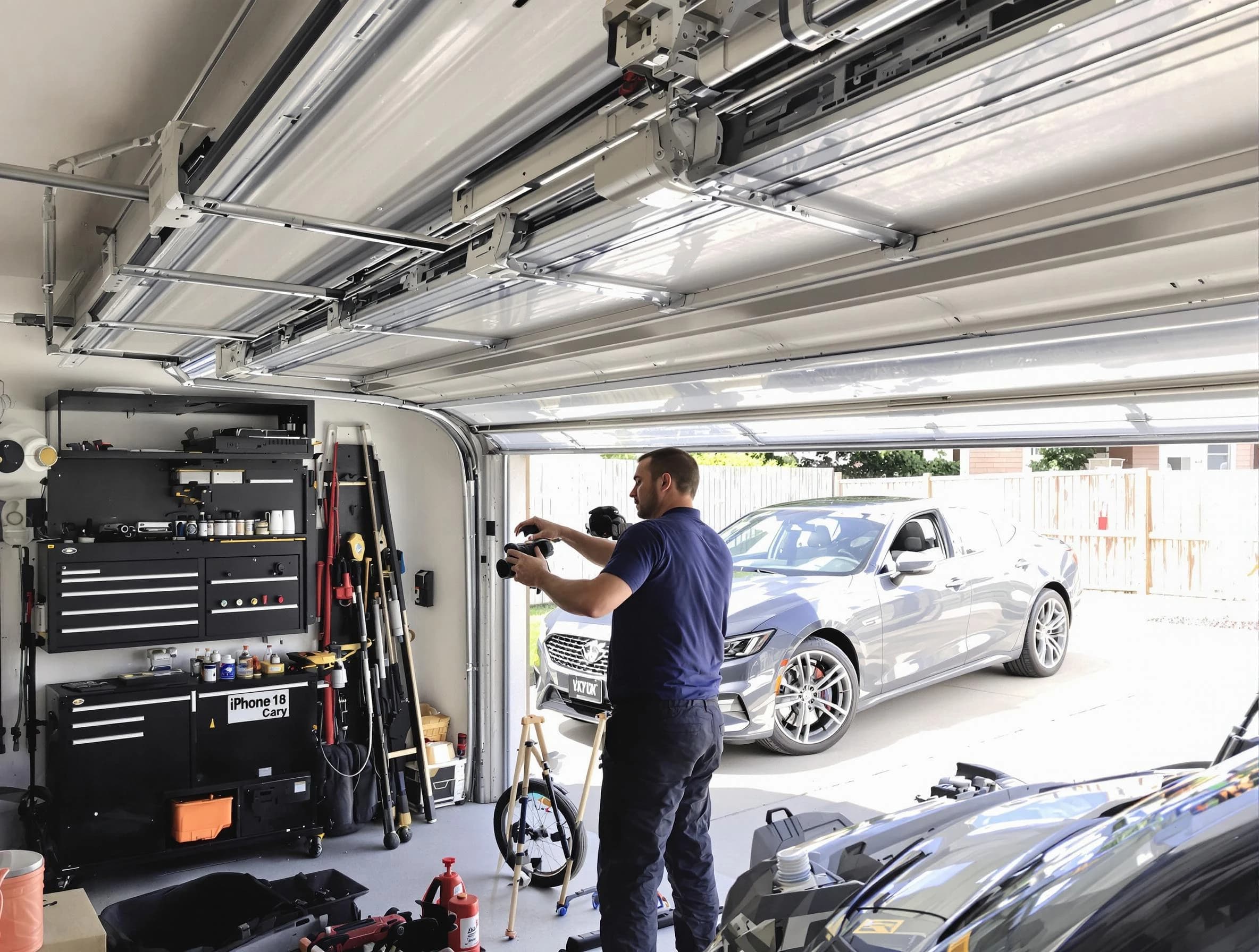 Lodi Garage Door Repair technician fixing noisy garage door in Lodi