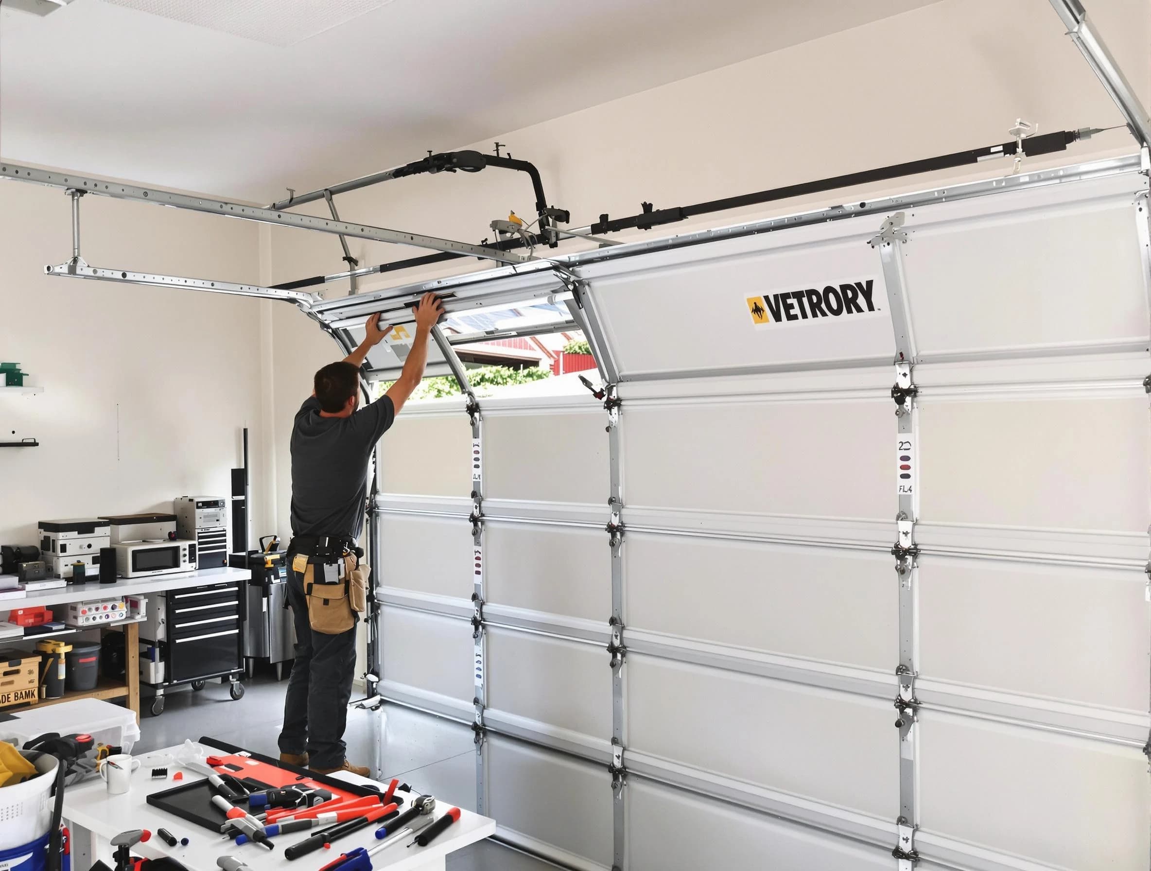 Lodi Garage Door Repair technician performing section replacement in Lodi