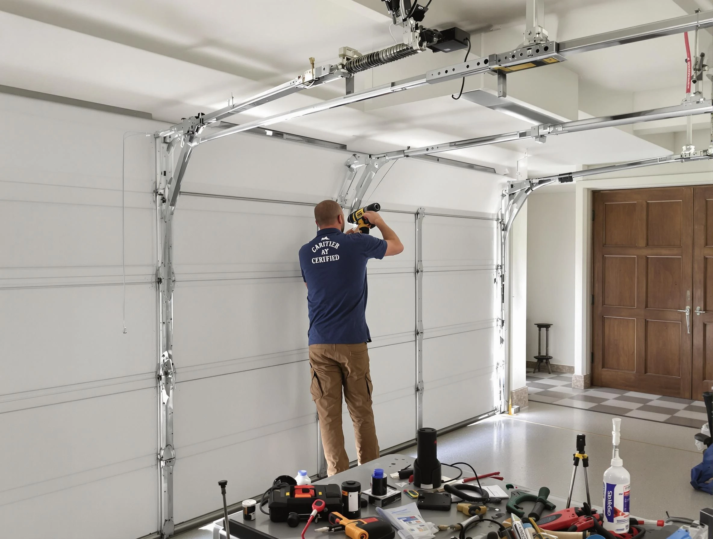 Lodi Garage Door Repair certified technician performing precision garage door repair in Lodi