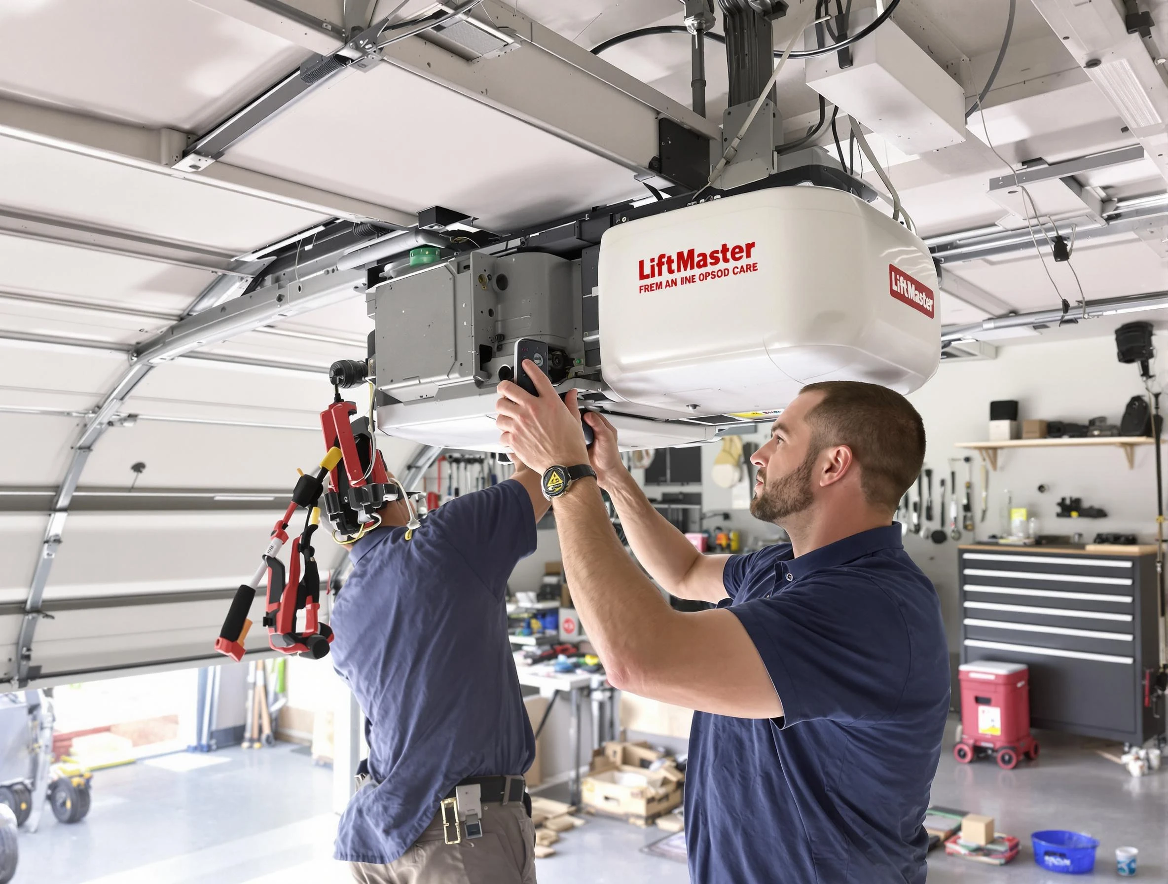 Lodi Garage Door Repair technician performing advanced diagnostics on garage opener in Lodi
