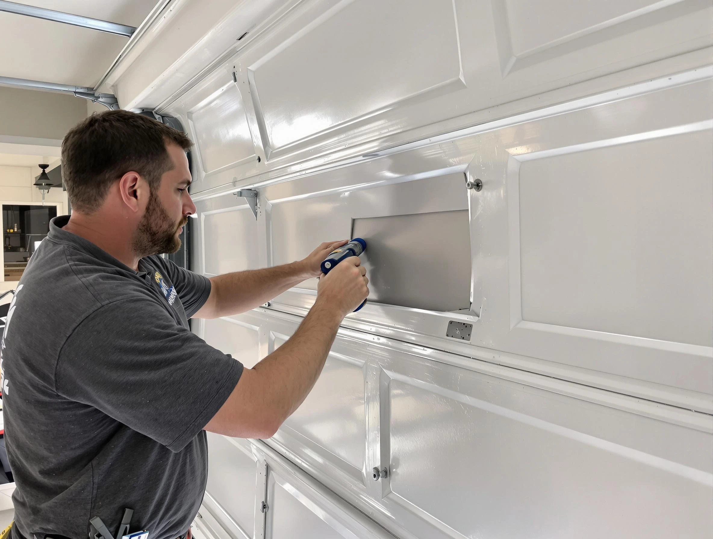 Garage door panel repair by Lodi Garage Door Repair in Lodi