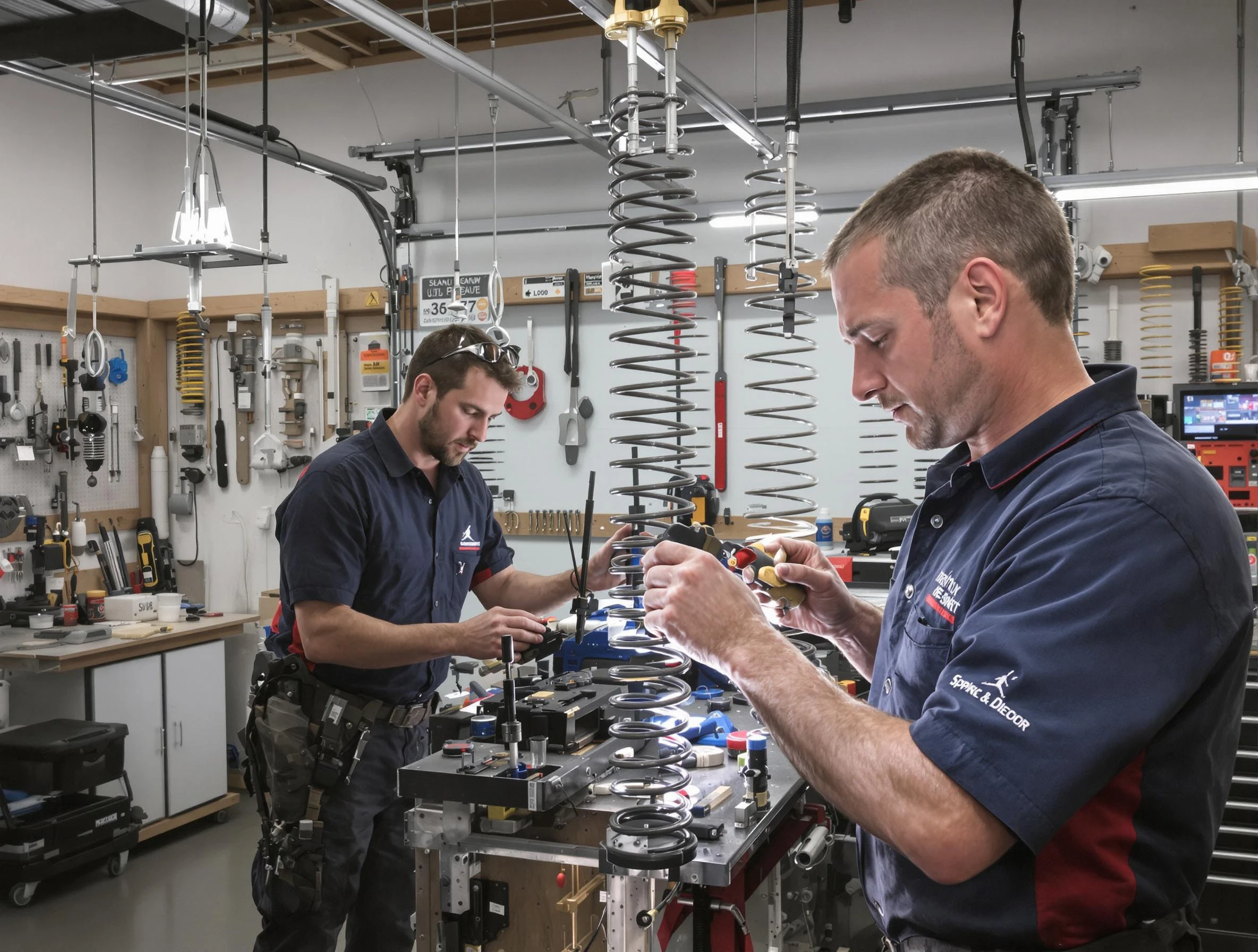 Garage door spring repair service by Lodi Garage Door Repair in Lodi